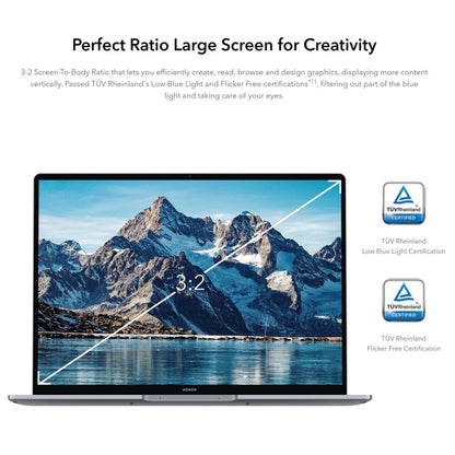 HONOR MagicBook 14 2022 Laptop, 16GB+512GB, 14 inch Windows 11 Home Chinese Version, Intel 12th Gen Core i5-12500H RTX2050 Discrete Graphics(Grey)