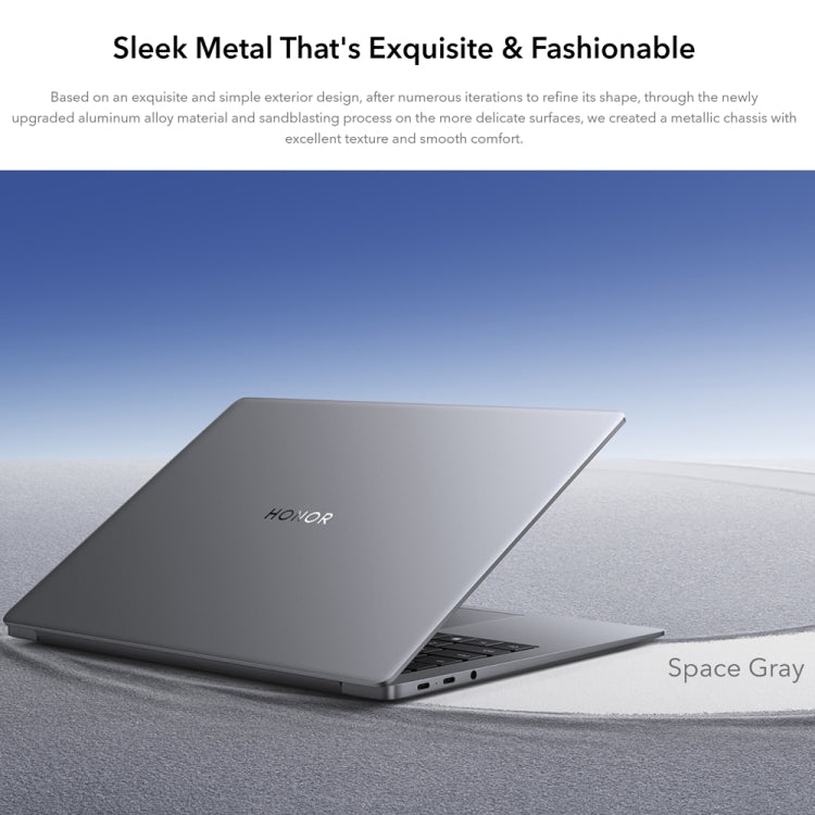 HONOR MagicBook 14 2022 Laptop, 16GB+512GB, 14 inch Windows 11 Home Chinese Version, Intel 12th Gen Core i5-12500H RTX2050 Discrete Graphics(Grey)