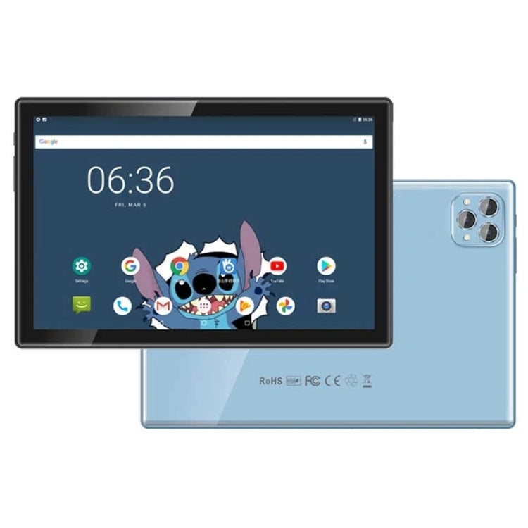 Tablette PC BDF P50 4G LTE 10,1 pouces, 8 Go+128 Go, Android 11 MTK6755 Octa Core, Double SIM, Prise UE (Bleu)