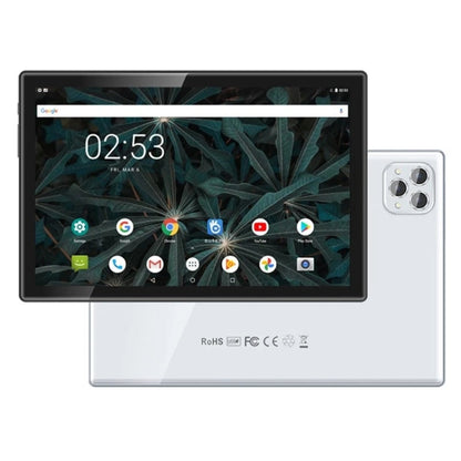 BDF P50 4G LTE Tablet PC 10.1 inch, 6GB+128GB, Android 12 MTK6762 Octa Core, Support Dual SIM, EU Plug(Silver)