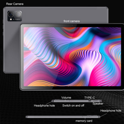 Tablette PC BDF P60 4G LTE 10,1 pouces, 8 Go+128 Go, Android 11 MTK6755 Octa Core, Double SIM, Prise EU (Bleu)