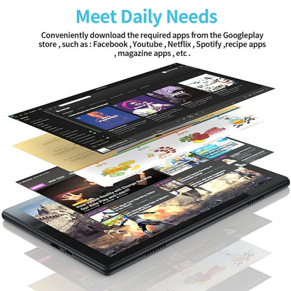 BDF P70 4G LTE Tablet PC 10.1 inch, 8GB+128GB, Android 11 MTK6755 Octa Core, Support Dual SIM, EU Plug(Silver)