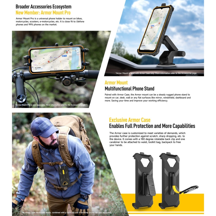 [HK Warehouse] Ulefone Armor X13, 6GB+64GB, IP68/IP69K Rugged Phone, 6.52 inch Android 15 MediaTek Helio G36 Octa Core, Network: 4G, NFC, OTG(All Black)