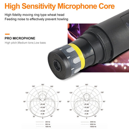 XTUGA S400 Professional 4-Channel UHF Wireless Microphone System with 4 Handheld Microphone(US Plug)