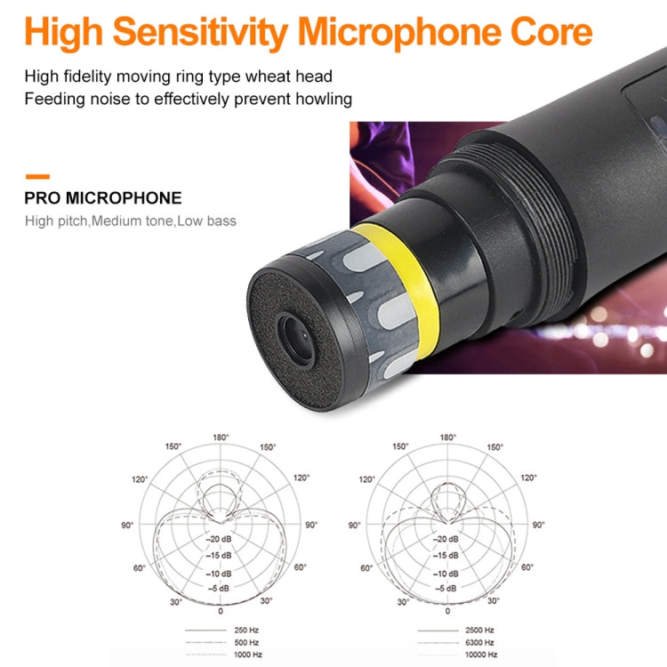 XTUGA S400 Professional 4-Channel UHF Wireless Microphone System with 4 Handheld Microphone(EU Plug)