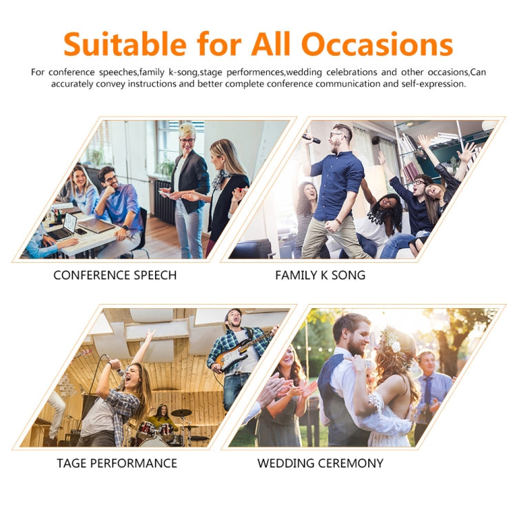 XTUGA S400 Professional 4-Channel UHF Wireless Microphone System with 4 Handheld Microphone(EU Plug)