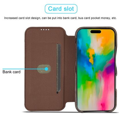 For iPhone 15 Pro Max LC.IMEEKE Hon Ancient Series Flip Leather Phone Case(Coffee)
