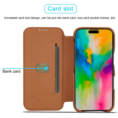 For iPhone 15 Pro Max LC.IMEEKE Hon Ancient Series Flip Leather Phone Case(Brown)