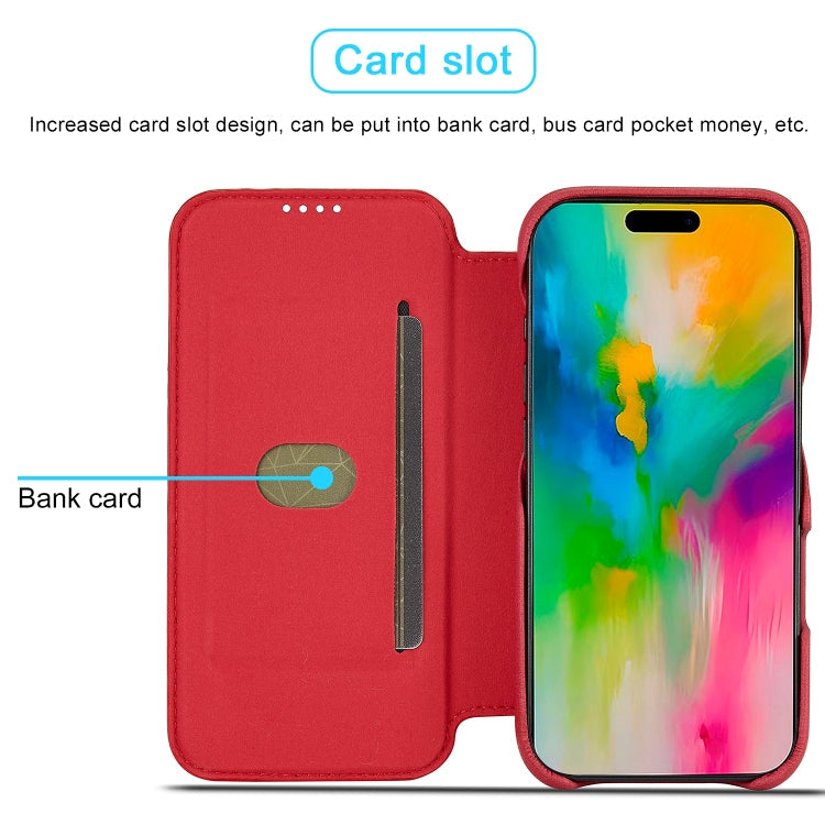 For iPhone 15 Pro LC.IMEEKE Hon Ancient Series Flip Leather Phone Case(Red)