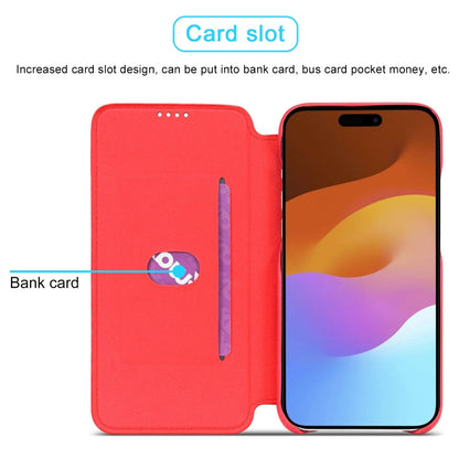 For iPhone 15 Plus LC.IMEEKE Hon Ancient Series Flip Leather Phone Case(Red)