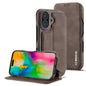 For iPhone 15 LC.IMEEKE Hon Ancient Series Flip Leather Phone Case(Coffee)
