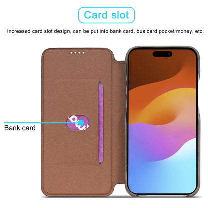 For iPhone 15 LC.IMEEKE Hon Ancient Series Flip Leather Phone Case(Coffee)