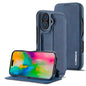 Pour iPhone 15 LC.IMEEKE Hon Ancient Series Étui portefeuille en cuir (bleu)