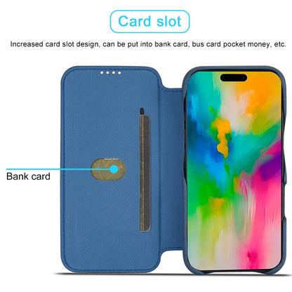 Pour iPhone 15 LC.IMEEKE Hon Ancient Series Étui portefeuille en cuir (bleu)