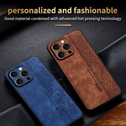 For iPhone 16 Pro Max AZNS 3D Embossed Skin Feel Phone Case(Brown)