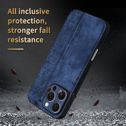 For iPhone 16 Pro AZNS 3D Embossed Skin Feel Phone Case(Purple)