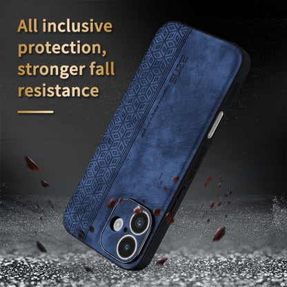 Pour iPhone 16 Coque de téléphone au toucher de peau gaufrée 3D AZNS (Noir)