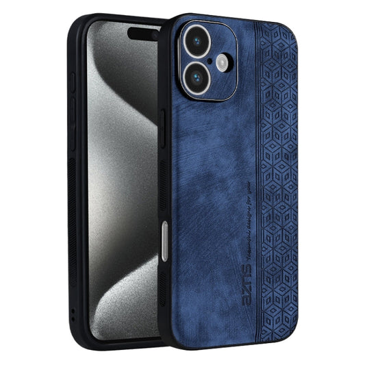 Pour iPhone 16 Coque de téléphone en relief 3D AZNS (Bleu saphir)