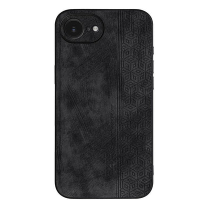 For iPhone 16e / 17e AZNS 3D Embossed Skin Feel Phone Case(Black)