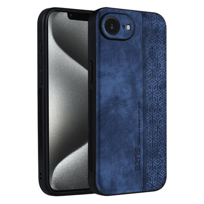 For iPhone 16e / 17e AZNS 3D Embossed Skin Feel Phone Case(Sapphire Blue)