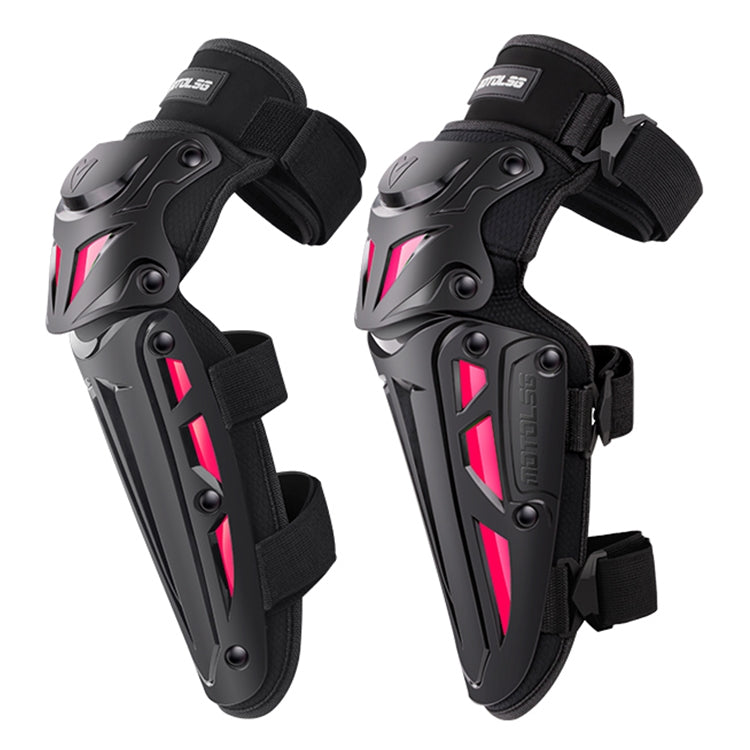 Protège-genoux 2 en 1 Motolsg MT-05 pour moto et vélo (rose)