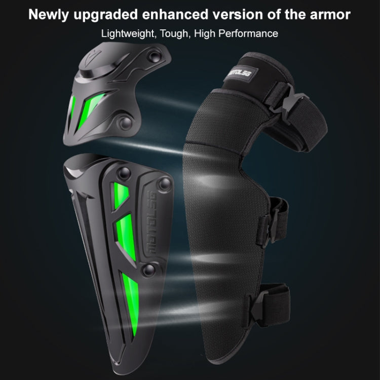 Motolsg MT-05 Motorcycle Bicycle Riding Protective Gear 4 in 1 Elbow Pads(Green)