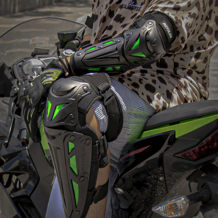 Motolsg MT-05 Motorcycle Bicycle Riding Protective Gear 4 in 1 Elbow Pads(Green)