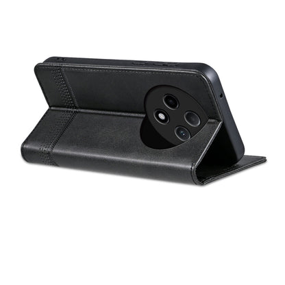 For OPPO A3 Pro 5G AZNS Magnetic Calf Texture Flip Leather Phone Case(Black)