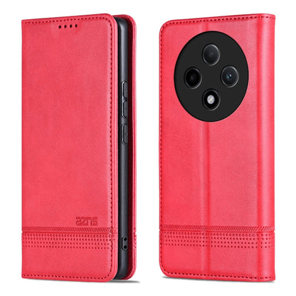 Pour OPPO A3 Pro 5G AZNS Étui de téléphone en cuir à rabat texturé magnétique (rouge)