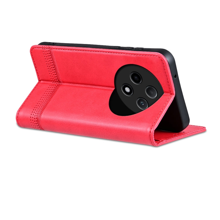 Pour OPPO A3 Pro 5G AZNS Étui de téléphone en cuir à rabat texturé magnétique (rouge)