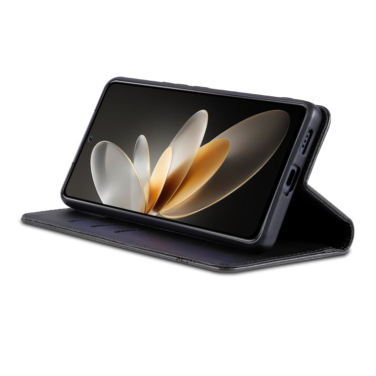 For OPPO K12x / OnePlus Nord CE4 Lite AZNS Magnetic Calf Texture Flip Leather Phone Case(Black)