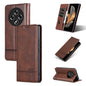 Pour Coque de téléphone en cuir rabattable à texture de veau magnétique AZNS OPPO A3 5G Chine (marron foncé)