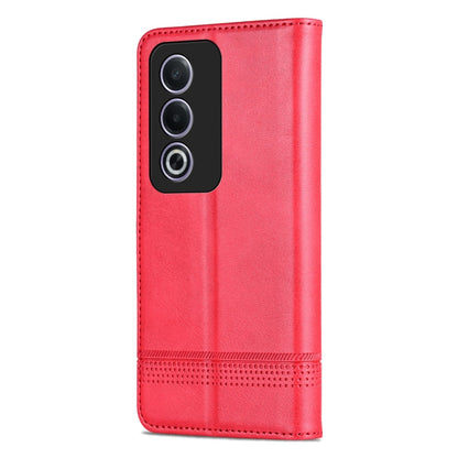 For OPPO A3 Energy / A3x 5G AZNS Magnetic Calf Texture Flip Leather Phone Case(Red)