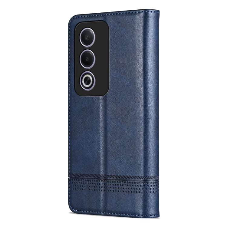 For OPPO K12x 5G Global AZNS Magnetic Calf Texture Flip Leather Phone Case(Dark Blue)
