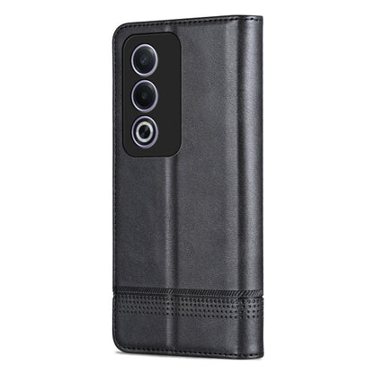For OPPO K12x 5G Global AZNS Magnetic Calf Texture Flip Leather Phone Case(Black)