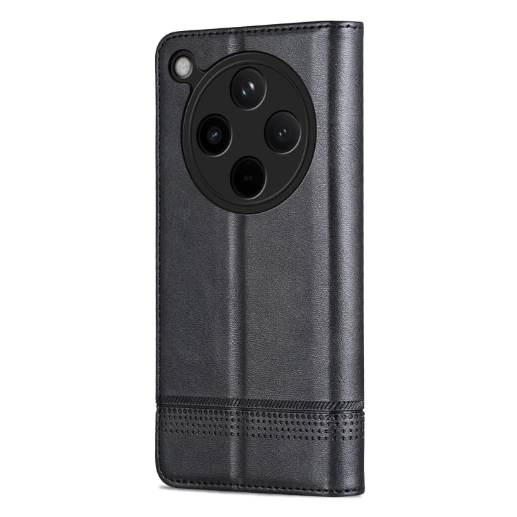 For OPPO Find X8 AZNS Magnetic Calf Texture Flip Leather Phone Case(Black)