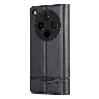 For OPPO Find X8 AZNS Magnetic Calf Texture Flip Leather Phone Case(Black)
