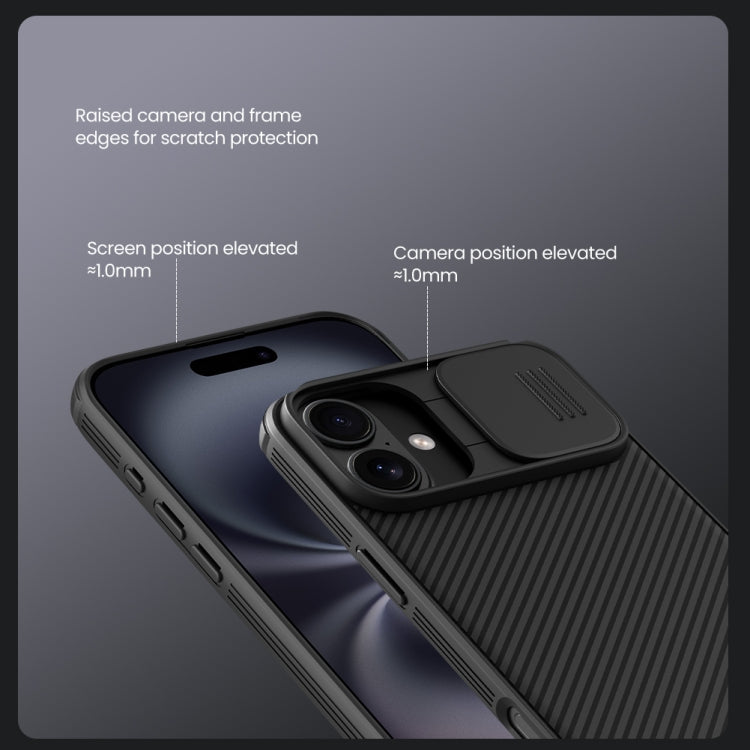 For iPhone 16 Plus NILLKIN CamShield Pro PC Phone Case(Blue)