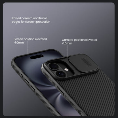 For iPhone 16 NILLKIN CamShield Pro PC Phone Case(Blue)