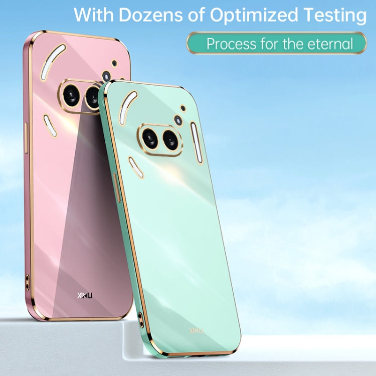 For Nothing Phone 2A XINLI Straight Edge 6D Electroplate TPU Phone Case(Pink)
