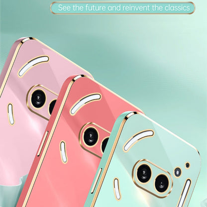 For Nothing Phone 2A XINLI Straight Edge 6D Electroplate TPU Phone Case(Pink)