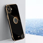 Pour Nothing CMF Phone 1 XINLI Coque de téléphone en TPU plaquée 6D à bord droit avec support annulaire (Noir)