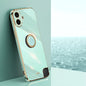 Pour Nothing CMF Phone 1 XINLI Coque de téléphone en TPU électrolytique 6D à bords droits avec support de bague (vert menthe)