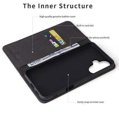 For iPhone 16 Fierre Shann Crocodile Texture Magnetic Genuine Leather Phone Case(Black)