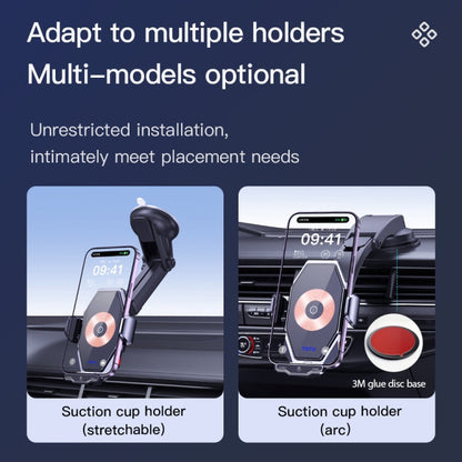 TOTU CH-1-W 15W Wireless Charging Car Holder, Stick and Extend Version(Grey)