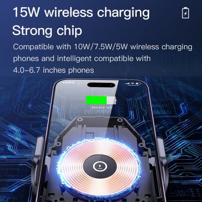 TOTU CH-1-W 15W Wireless Charging Car Holder, Stick and Extend Version(Grey)