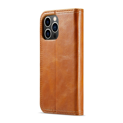 For iPhone 15 Plus Fierre Shann Vintage Bark Texture Wallet Leather Phone Case(Khaki)