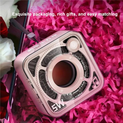T&G DW12 Portable Mini Wireless Bluetooth Speaker Transparent Subwoofer Support TF Card(Pink)