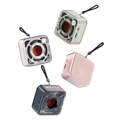 T&G DW12 Portable Mini Wireless Bluetooth Speaker Transparent Subwoofer Support TF Card(Pink)