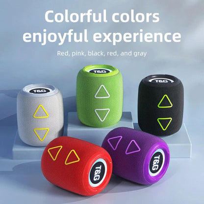 T&G TG655 Outdoor Portable TWS Wireless Bluetooth Speaker LED Light Stereo Subwoofer(Black)